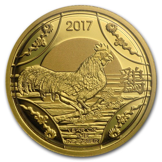 2017 Australia 1/10 oz Proof Gold Year of the Rooster 2017 Australia 1/10 oz Proof Gold Year of the Rooster